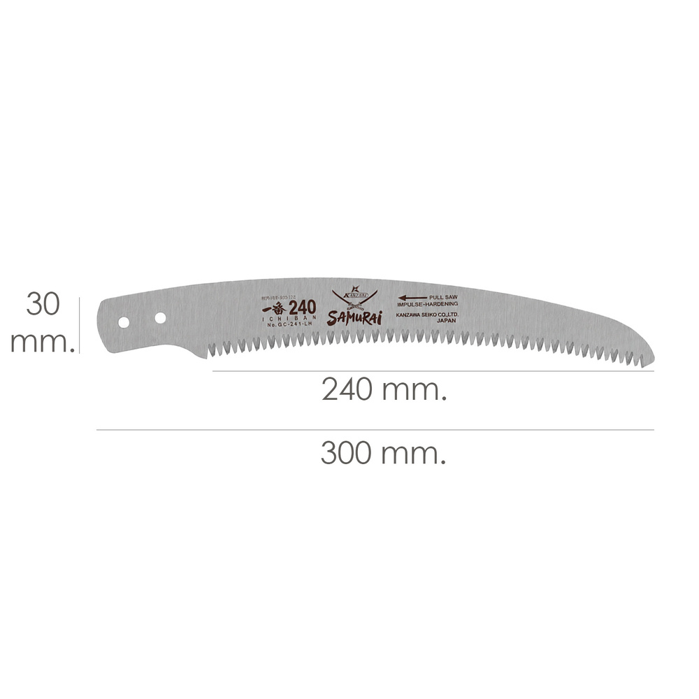 Hoja recambio serrucho Samurai gc-240 mm. medidas